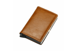 Anti-theft Pop Up Auto Rfid Wallet And Credit Card Holder-brown