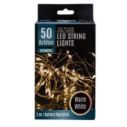 String Lights - Outdoor - Warm White - 5 M - 50 LED - 3 Pack