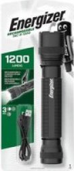 Energizer Tactical 1200 Rechargeable Flashlight Black