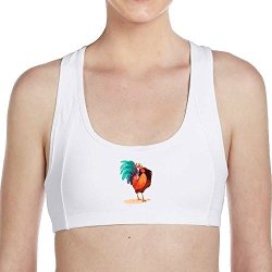 Foookl Bra Apparel Watercolor Chicken For Training Crop Top Yoga Sports