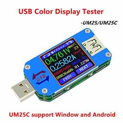 USB Meter Tester Multimeter USB Load UM25 Type-c Current Tester Voltage Detector Dc 24.000V 5.0000A Test Speed Of Charger Cables Capacity Of Power Bank