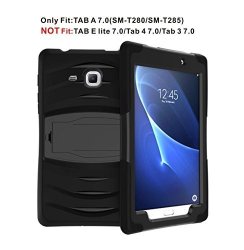 Galaxy Tab A T280 7.0 Case Sinyong Full-body Shock Proof Hybrid Heavy Duty Armor Protective Case For Samsung Tab A 7.0 Inch SM-T280 SM-T285 Black