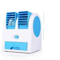 Sl&lfj MINI USB Air Conditioner Fan Small Electric Fan Air Conditioner Cooler Personal Bladeless Quiet Electronic Portable Dehumidifier-blue