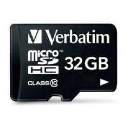 Verbatim Microsdhc Memory Card With Adapter 32GB
