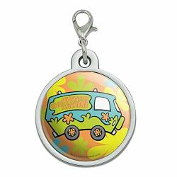 Graphics & More Scooby-doo The Mystery Machine Chrome Plated Metal Pet Dog Cat Id Tag