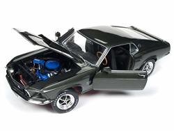 Ford Mustang 1969 Boss 429 Black Jade Muscle Car & Corvette Nationals Mcacn Limited Edition To 1002 Pieces Worldwide 1 18 Diecast Model Car By Autoworld AMM1152