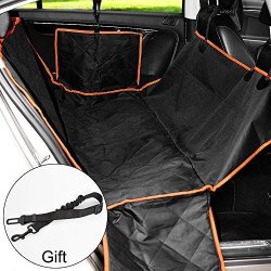 Pet Car Seat Cover Waterproof Nonslip Dog Seat Cover With Hammock 600D Heavy Duty Durable Machine Washable For Trucks Suvs