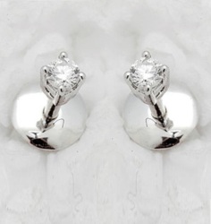 0.25TCW Certified Real Natural Round Cut White Diamonds Studs At Whole Price