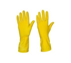 Rubber Household Cleaning Gloves - Set - Yellow - S