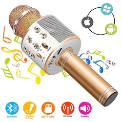 4AKID Wireless Karaoke Microphone For Kids - Pink