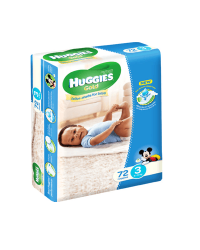 Huggies Gold Boys Nappies Size 3 Pack of 72