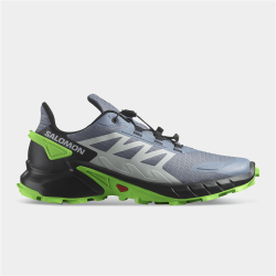 Salomon Mens Supercross 4 Grey black green Trail Running Shoes