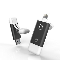 Iklips II 64GB USB 3.1 Lightning Flash Drive External Memory Storage Extended Connector Fits With Any Case For Apple Iphone Ipad Mac Ios Android