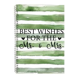 Wishes A4 Notebook Spiral And Lined Trendy Wedding Graphic Notepad GIFTS245