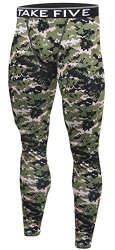 New Men Skin Tights Compression Base Under Layer Sports Running Long Pants XL NP542 Camo