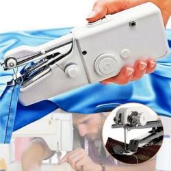 Hand Sewing Machine MINI Hand-held Cordless Portable Sewing Machine Quick Repairing - White