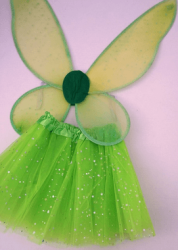 Star Tutu Skirt + Tinkerbell Wings - Green