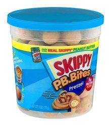 Skippy P.b. Bites Pretzel Center With Peanut Butter Coating 6OZ Tub Pack Of 6