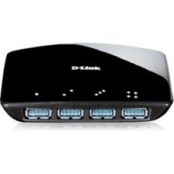 D-Link DUB-1340 4 Port Superspeed USB 3.0 Hub Ac Adapter Included