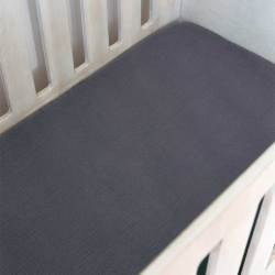 Muslin Cot Fitted Sheet - Blue Grey