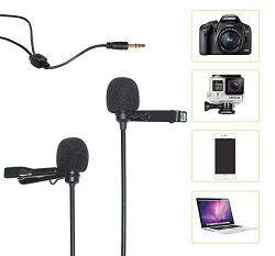 Comica CVM-D02 Dual-head Lavalier Microphone Clip-on MINI Omnidirectional Condenser MIC Interview Microphone For Apple Iphone Ipad Ipod Android Dslr Sony Canon Camera Gopro 3