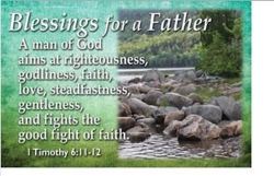 Blessings For A Father Holy Card