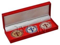 Knight's Templar 3X1OZ Gold Clad And Silver Clad Box Set