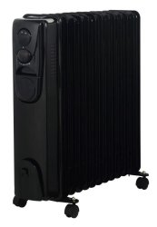Alva 13 Fin Oil Heater Black 2500W