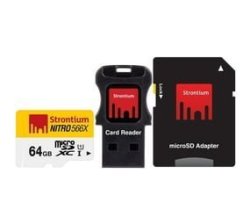 64GB Nitro Micro Sdhc 566X UHS-1 Card With Adaptor