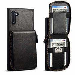 Spaysi Samsung Galaxy Note 10 Wallet Case Note 10 Credit Card Case Note 10 Zipper Wallet Case With Wrist Strap Handbag Purse Money Pocket
