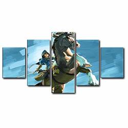 Karrnta Art On Canvas Frameless 5 Pieces Game The Legend Of Zelda Breath Of The Wild Home Wall Decor Canvas Picture Art HD Print