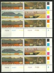 South Africa - 1975 Tourism In South Africa 2 Control Blocks Of 6 A & B Mnh