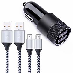 Ehoho Micro USB Car Charger Compatible For Samsung Galaxy S7 Edge S6 S5 S4 J7 Note 5 Htc LG Sony Dual Port Power Car