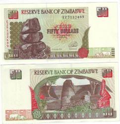 Zimbabwe $50 Dollar Uncirculated