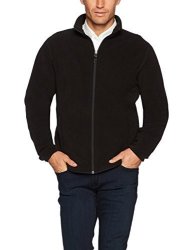 Amazon Essentials Men's Full-zip Polar Fleece Jacket Black Large