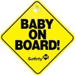Safeway Baby On Board Sign Yellow