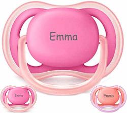 Pacidoodle Personalized Avent Pacifiers Customize Pink & Peach 6-18