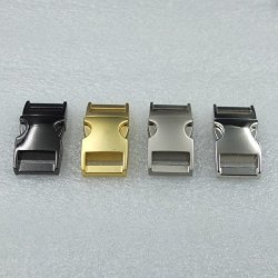2 Pcs Curve Buckles Size Metal Side Release For Lanyard Strap Paracord Bracelets 5 8" 15MM Nickle-black