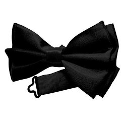 Mens Bow Tie Pre-tied Classic Butterfly Bow Adjustable Fit For Weddings Tuxedos And Formal Occasions By Mobile Trackr Black