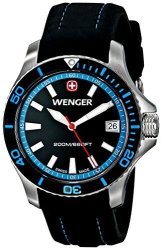 Wenger Women's 0621.102 Sea Force 3 H Analog Display Swiss Quartz Black Watch
