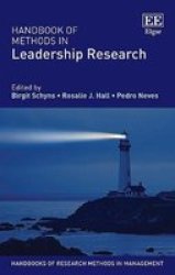 Handbook Of Methods In Leadership Research Hardcover