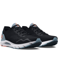Under Armour Women's Hovr Sonic 6 Road Running Shoes - Black blue peach