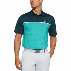 Under Armour Men's Playoff 2.0 Golf Polo Tandem Teal 431 white Large