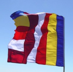 Radiant Heart Universal Buddhist Flag - Medium