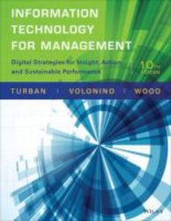 Information Technology For Management - Digital Strategies For Insight Action And Sustainable Performance Hardcover 10th