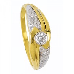 Cubic Zirconia V Shape Dress Ring R1037501 09