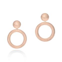 Orb Circle Donut Earrings - 18KT Rose Gold Vermeil