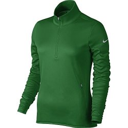 Nike Women's Thermal 1 2 Zip Sweater Classic Green wolf Grey XS