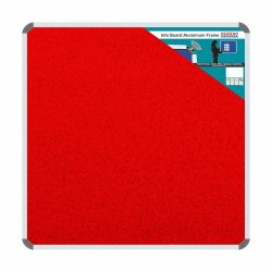 Info Board Aluminium Frame - 900 900MM - Red