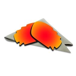 Fire Red Mirrored Polarized Lenses Replacement For Oakley Jawbone Vented racing Jacket Sunglasses